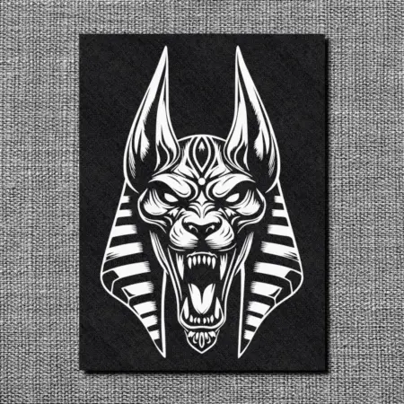 Anubis Head Back Patch, Gothic Oversize Patch