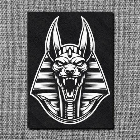 Anubis Head Back Patch, Gothic Oversize Patch