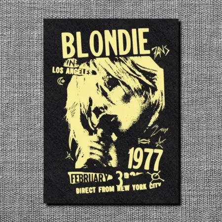 Blondie Back Patch, Blondie 1977 Oversize Patch