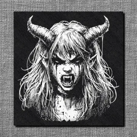Devil Girl Back Patch, Gothic Oversize Patch