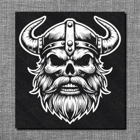 Viking Head Back Patch, Gothic Oversize Patch