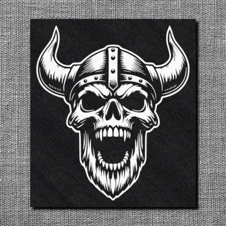 Viking Head Back Patch, Gothic Oversize Patch