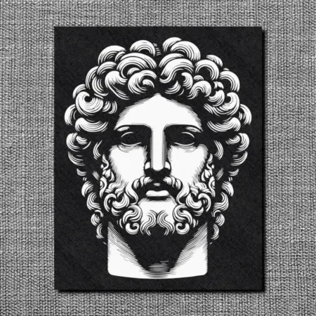 Ancient Greek Back Patch, Greek Statue Oversize Patch