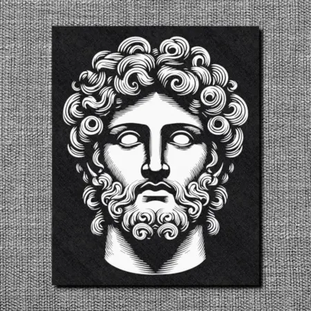Ancient Greek Back Patch, Greek Statue Oversize Patch
