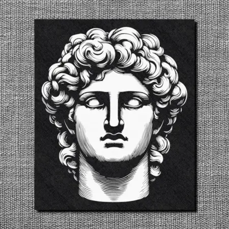 Ancient Greek Back Patch, Greek Statue Oversize Patch