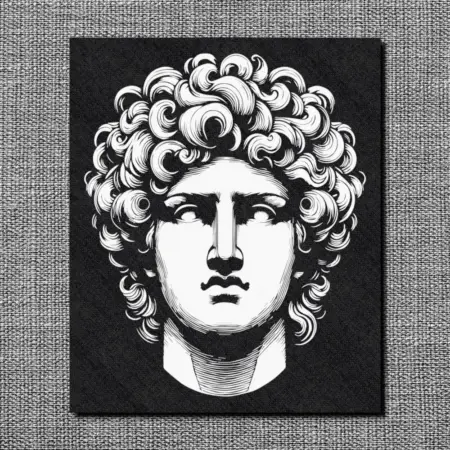 Ancient Greek Back Patch, Greek Statue Oversize Patch