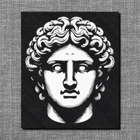 Ancient Greek Back Patch, Greek Statue Oversize Patch