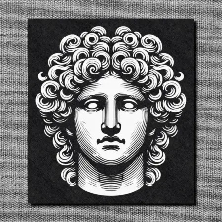 Ancient Greek Back Patch, Greek Statue Oversize Patch