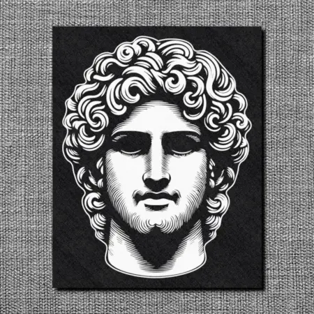 Ancient Greek Back Patch, Greek Statue Oversize Patch