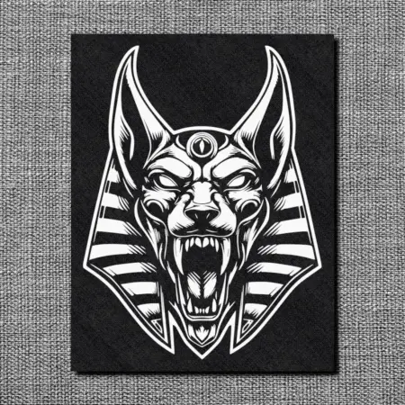 Anubis Head Back Patch, Gothic Style Back Patch
