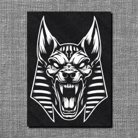 Anubis Head Back Patch, Gothic Style Back Patch