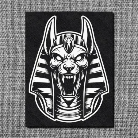 Anubis Head Back Patch, Gothic Style Back Patch