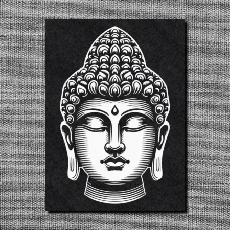 Buddha Head Back Patch, Buddha Statue Oversize Patch