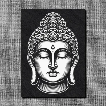 Buddha Head Back Patch, Buddha Statue Oversize Patch