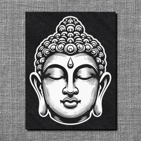 Buddha Head Back Patch, Buddha Statue Oversize Patch