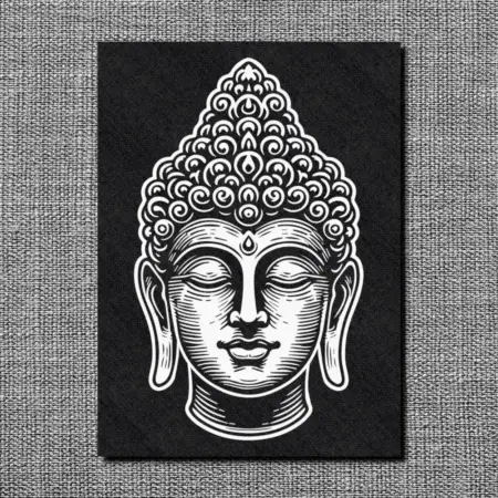 Buddha Head Back Patch, Buddha Statue Oversize Patch