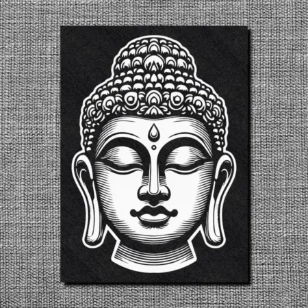 Buddha Head Back Patch, Buddha Statue Oversize Patch