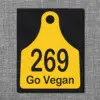 Calf 269 Back Patch, Go Vegan Oversize Patch