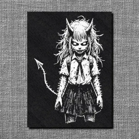 Demon Kid Back Patch, Gothic Style Oversize Back Patch