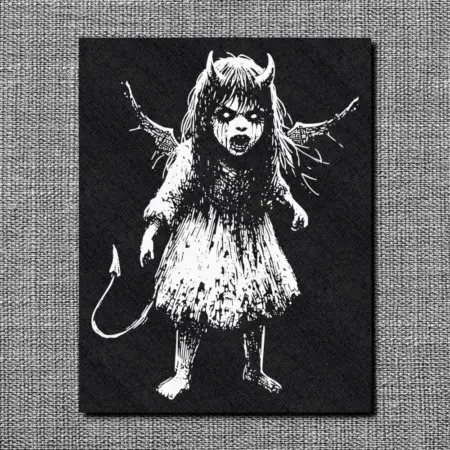 Demon Kid Back Patch, Gothic Style Oversize Back Patch