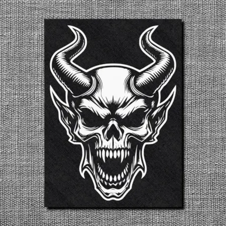 Demon Skull Back Patch, Gothic Style Demon Back Patch