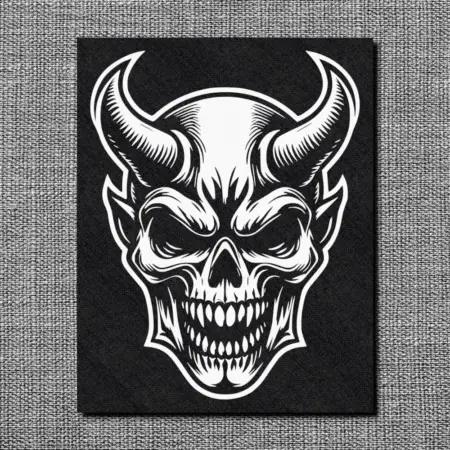 Demon Skull Back Patch, Gothic Style Demon Back Patch