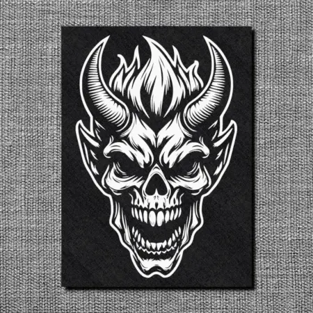 Demon Skull Back Patch, Gothic Style Demon Back Patch