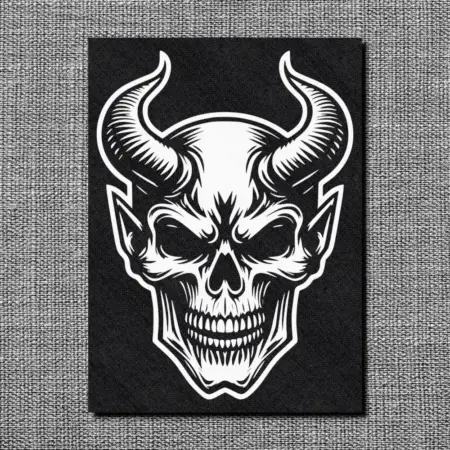 Demon Skull Back Patch, Gothic Style Demon Back Patch