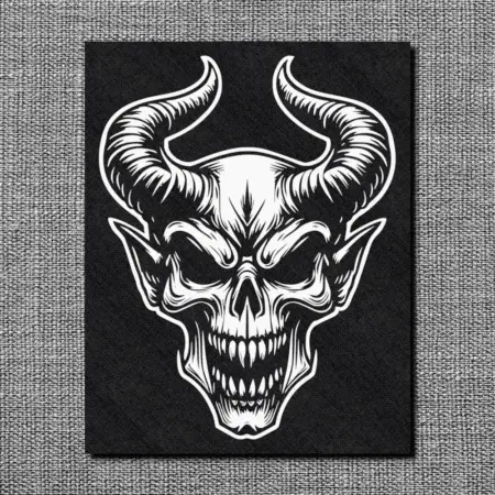 Demon Skull Back Patch, Gothic Style Demon Back Patch