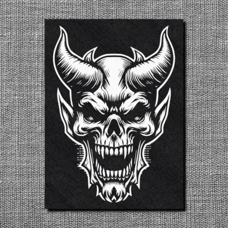 Demon Skull Back Patch, Gothic Style Demon Back Patch