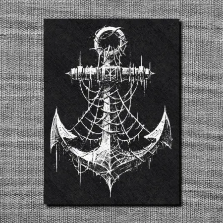 Gothic Style Anchor Back Patch, Anchor Goth Patch