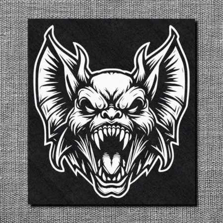 Vampire Bat Back Patch, Gothic Style Back Patch