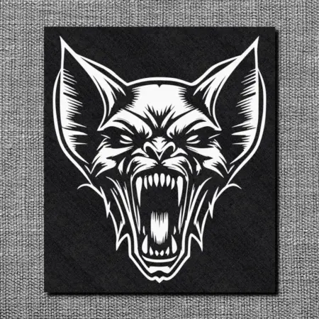Vampire Bat Back Patch, Gothic Style Back Patch