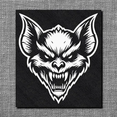 Vampire Bat Back Patch, Gothic Style Back Patch