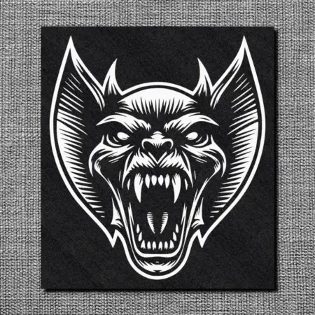 Vampire Bat Back Patch, Gothic Style Back Patch