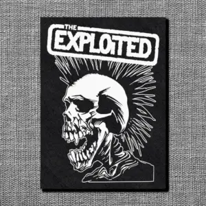 The Exploited Back Patch, Vintage Skull Oversize Patch