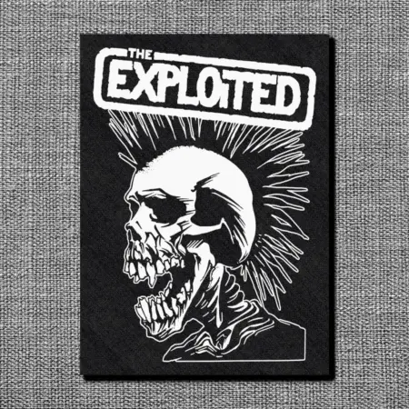The Exploited Back Patch, Vintage Skull Oversize Patch